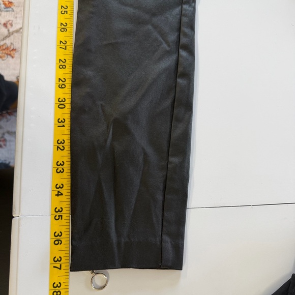 Nine West Faux Leather Black Pants with Side Zippers at Hem. - Picture 13 of 14